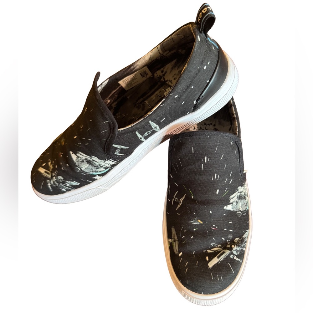 Toms x Star Wars Travel Lite Black Space Print Slip-On Shoes